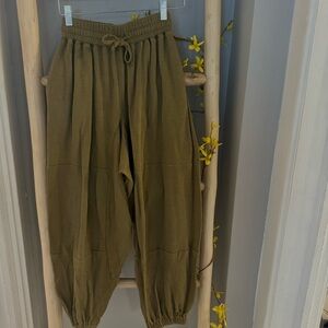 FP Movement Olive Green Drawstring Pants